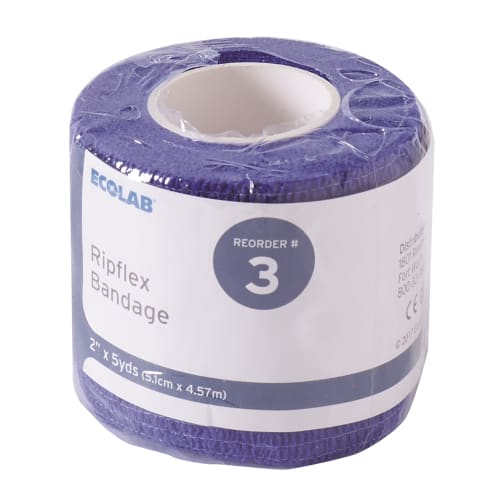 Ecolab® Ripflex Bandage, Blue, 2" x 5 Yards 50225-01-06 -Reorder No. 3